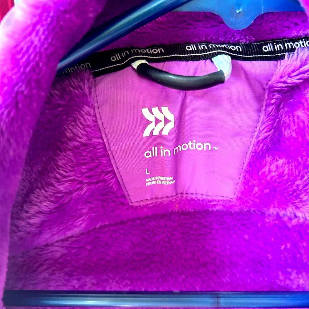 Purple Fleece Jacket, Kids Large / Adult Small